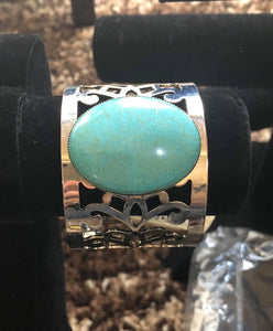 Silver & Turquoise Bangle