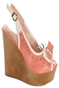 Coral bow wedges